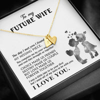 Thumbnail for Personalized Name To My Future Wife Heart Necklace - Gift for Wife