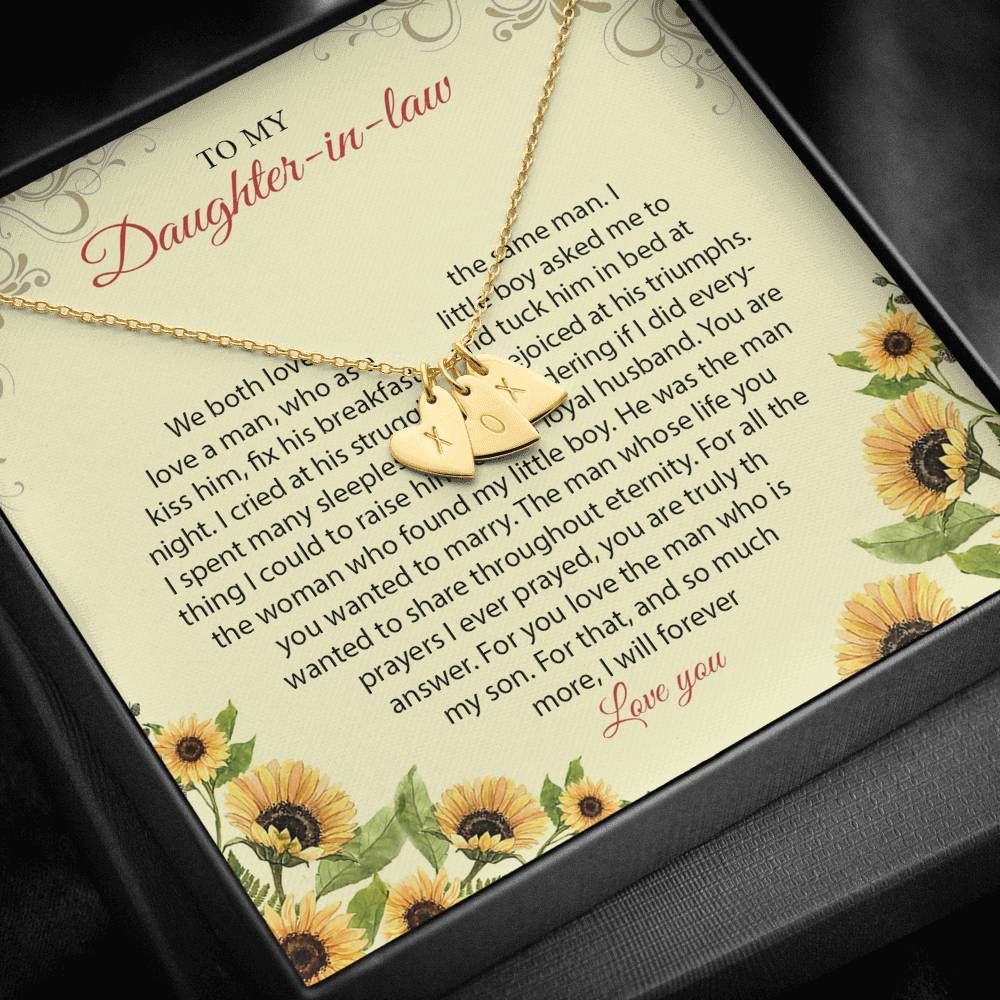 Personalized Name To My Daughter-in-law Heart Necklace