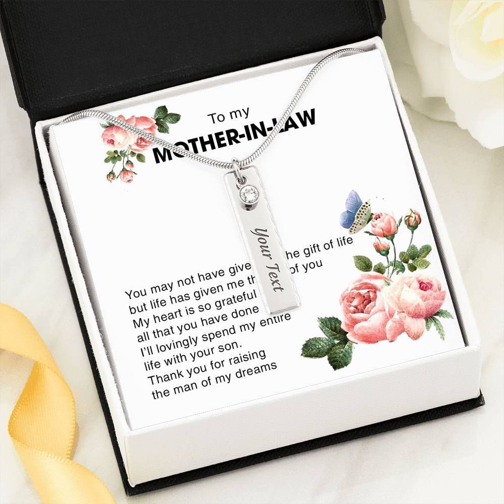 Custom Name Necklace To My Mother-in-law Personalized Birthstone Necklace