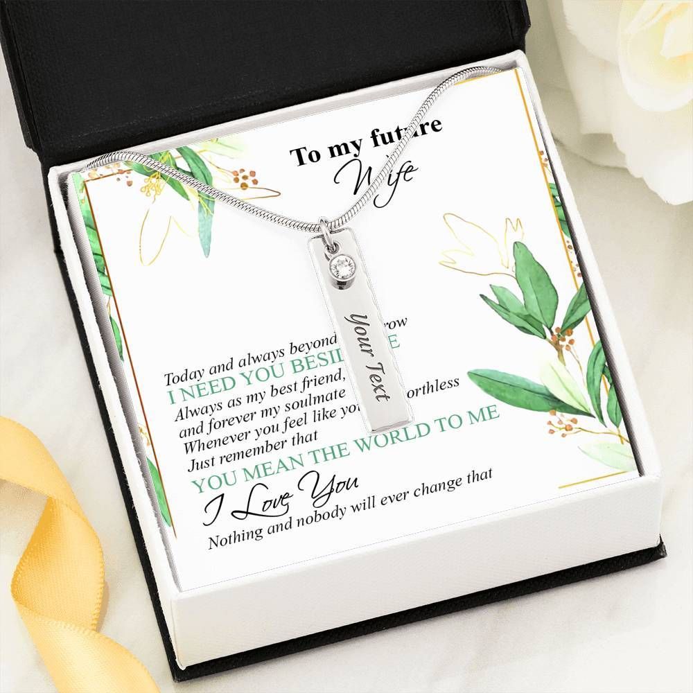Custom Name Necklace To My Future Wife Personalized Birthstone Necklace