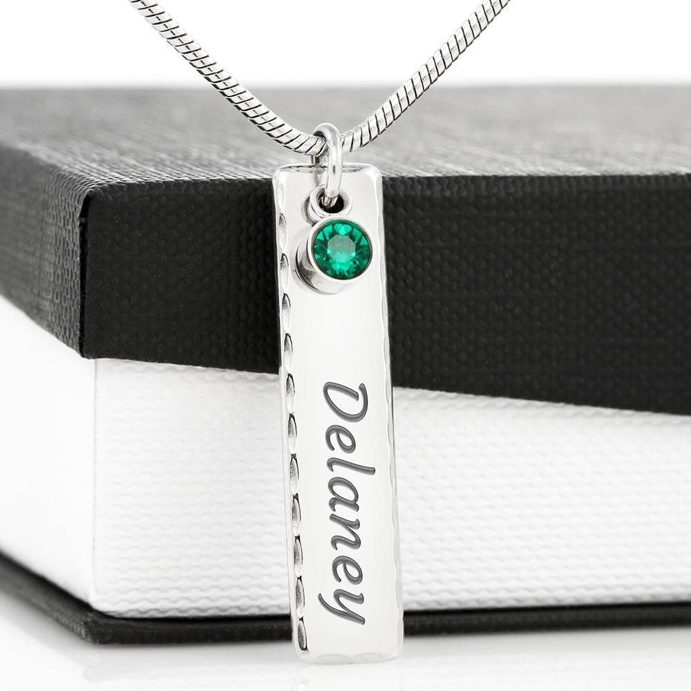 Custom Name Necklace To My Bonus Mom Personalized Birthstone Necklace - Gift for Mom
