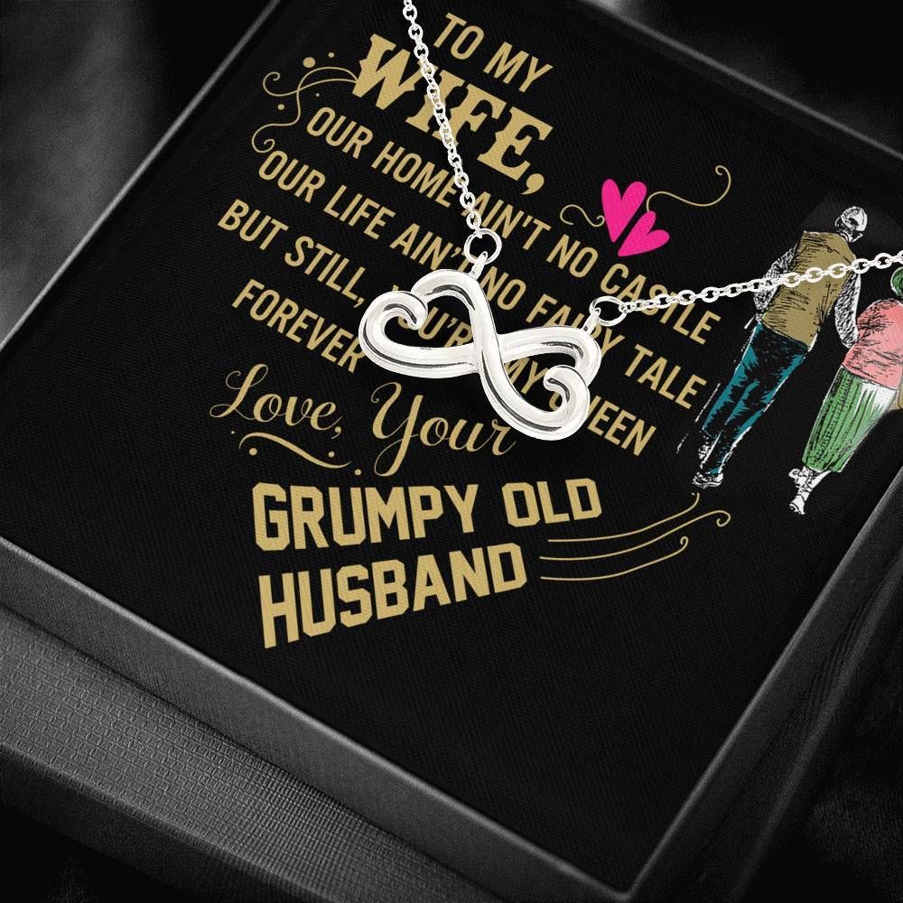 To My Wife Infinity Hearts Necklace - Gift for Wife