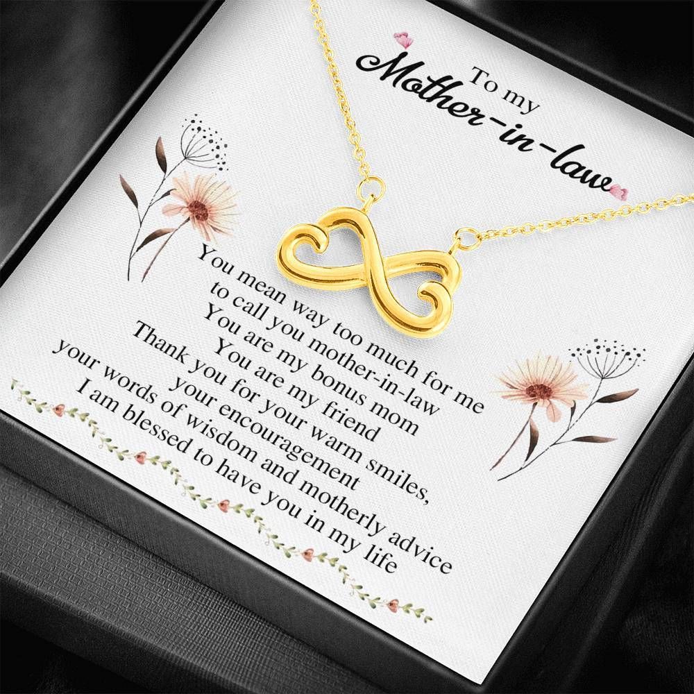 To My Mother-in-law Infinity Hearts Necklace