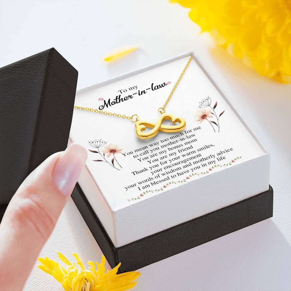 To My Mother-in-law Infinity Hearts Necklace