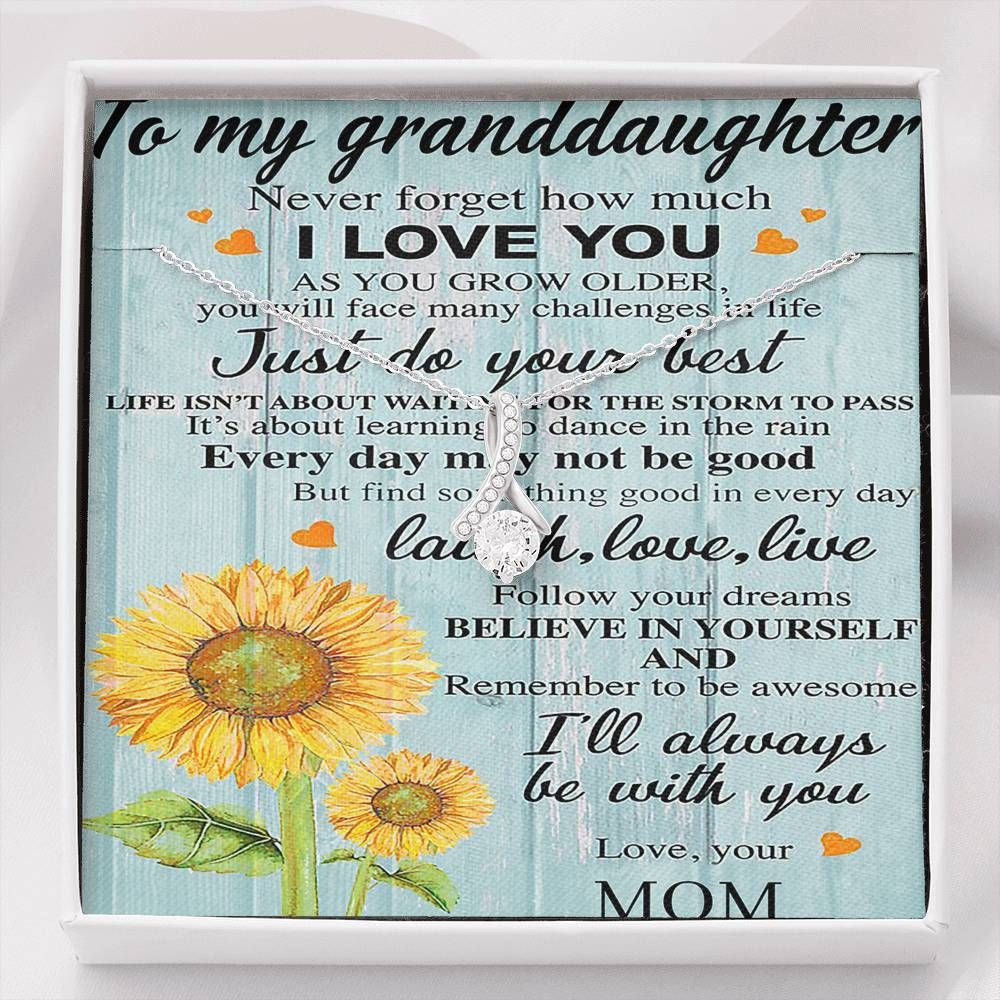 To My Granddaughter 026 Necklace - Happy Birthday Granddaughter