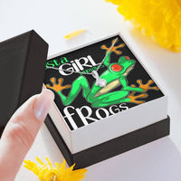 Thumbnail for Just A Girl Who Loves Frogs Necklace - Happy Birthday