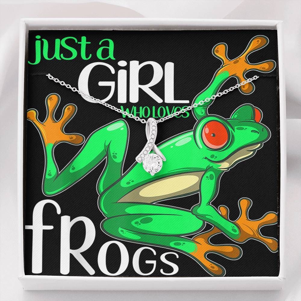 Just A Girl Who Loves Frogs Necklace - Happy Birthday
