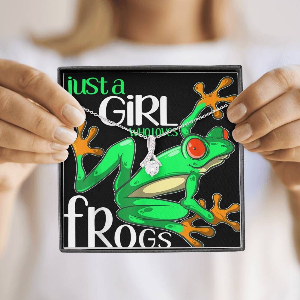 Just A Girl Who Loves Frogs Necklace - Happy Birthday
