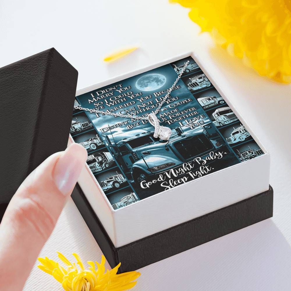 Trucker To My Wife Necklace - Happy Birthday Wife