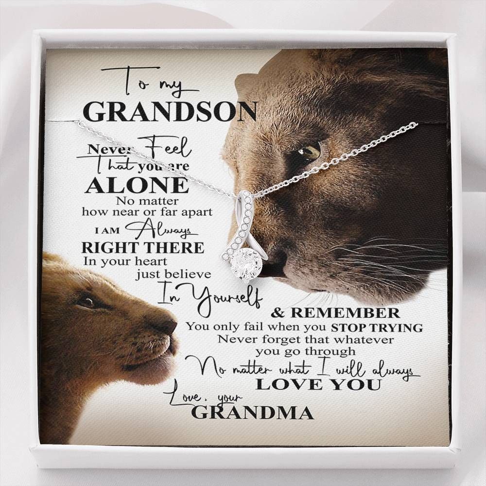 To My Grandson 03 Necklace - Happy Birthday Grandson