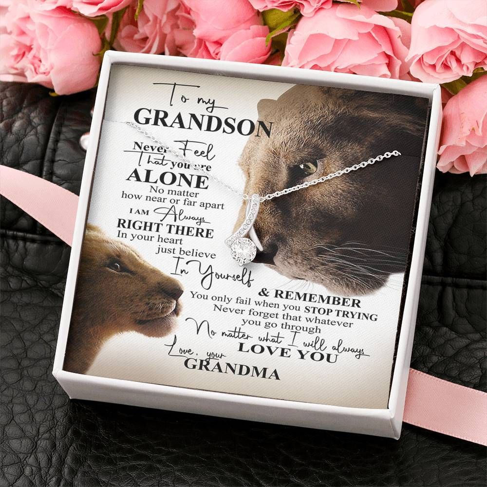 To My Grandson 03 Necklace - Happy Birthday Grandson