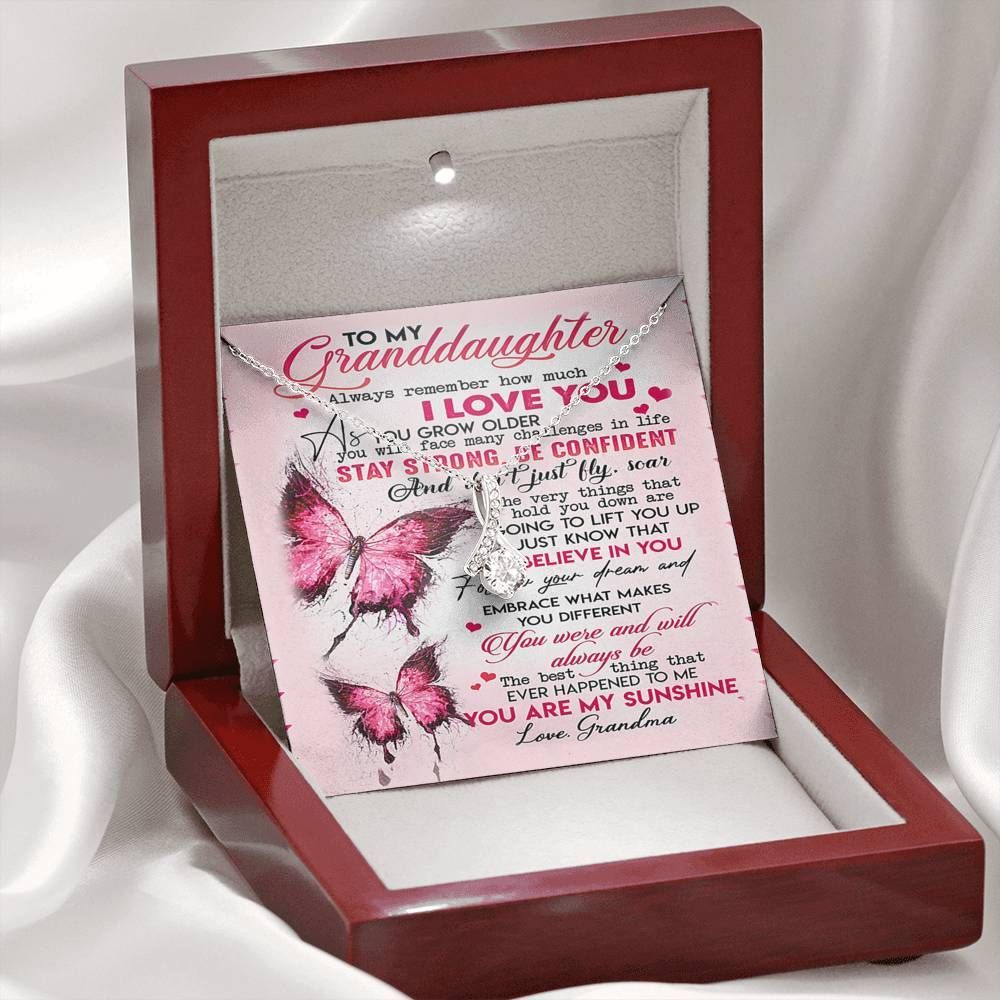 To My Granddaughter 07 Necklace - Happy Birthday Granddaughter