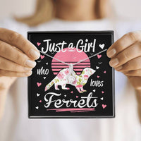 Thumbnail for Just A Girl Who Loves Ferrets Necklace - Happy Birthday
