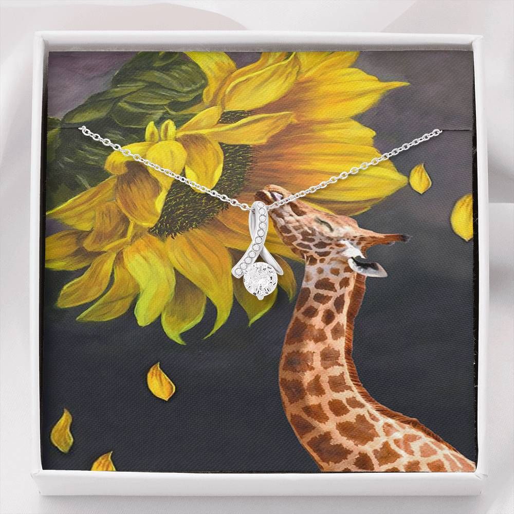 Giraffe Sunflower Necklace - Happy Birthday Son & Daughter