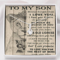 Thumbnail for Lion To My Son Necklace - Happy Birthday Son