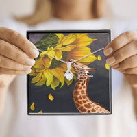 Thumbnail for Giraffe Sunflower Necklace - Happy Birthday Son & Daughter