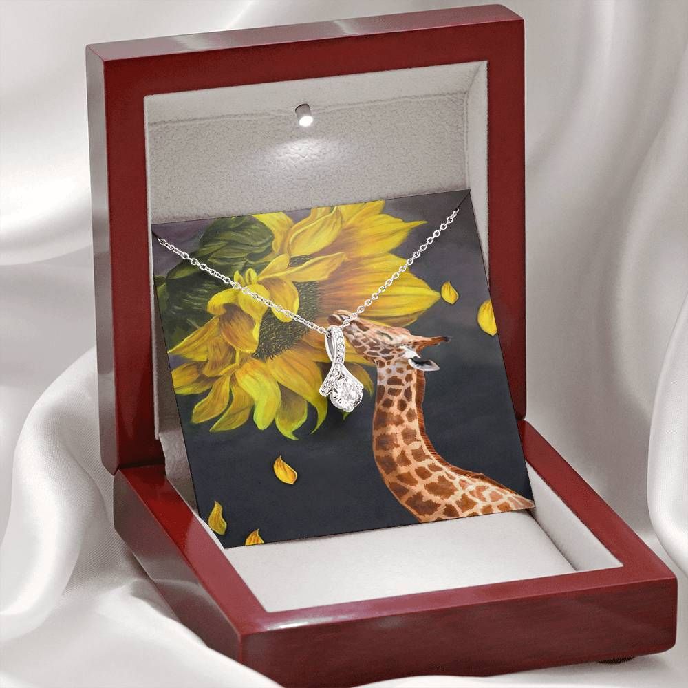 Giraffe Sunflower Necklace - Happy Birthday Son & Daughter