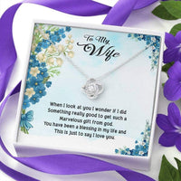Thumbnail for Wife Necklace, To My Wife You Have Been A Blessing In My Life Knot Necklace, Necklace For Her