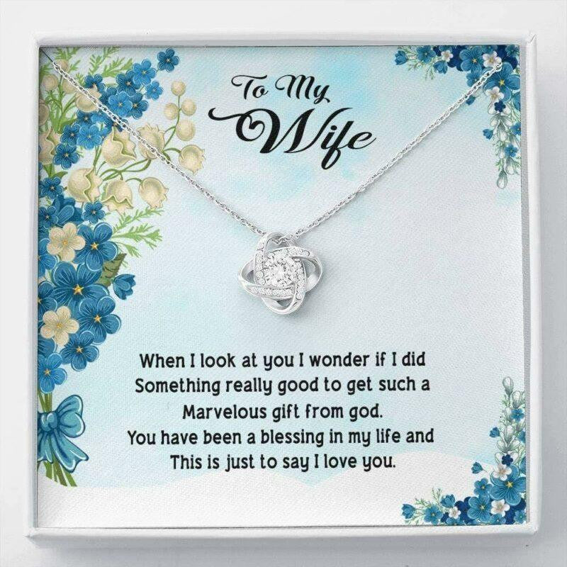 Wife Necklace, To My Wife You Have Been A Blessing In My Life Knot Necklace, Necklace For Her
