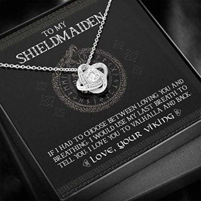 Girlfriend Necklace, Wife Necklace, To My Shieldmaiden Necklace For Wife, Future Wife, Girlfriend Necklace