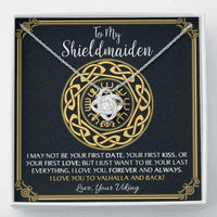Thumbnail for Girlfriend Necklace, Wife Necklace, To My Shieldmaiden Necklace Gift � Love You To Valhalla And Back, Wife Gift, Girlfriend Gift, Viking Gift