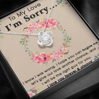 Thumbnail for Girlfriend Necklace, Wife Necklace, To my love i�m sorry necklace gift, sorry necklace for girl, gift for her