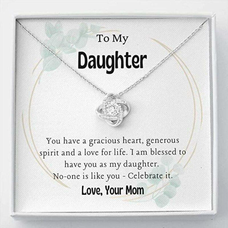 Daughter Necklace, To my daughter necklace gift � gracious heart � necklace gift heartwarming message