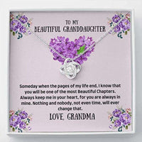 Thumbnail for Granddaughter Necklace, To My Granddaughter Necklace Gift- The Most Beautiful Chapters