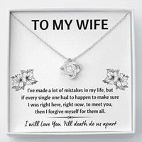 Thumbnail for Wife Necklace, To My Wife �Mistakes� Necklace Gift For Wife. Wife Gift For Wife