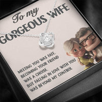 Thumbnail for Wife Necklace, To my gorgeous wife necklace gift from husband, wife birthday