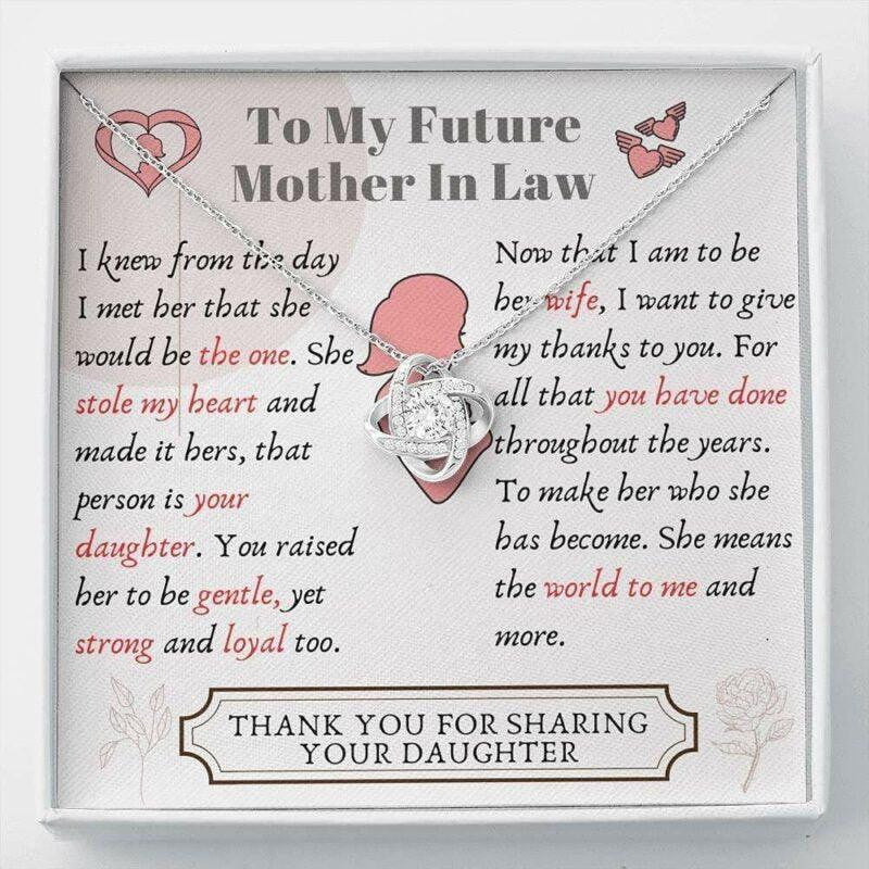 Mother-in-law Necklace, To My Future Mother In Law Sharing Your Daughter Necklace Mom