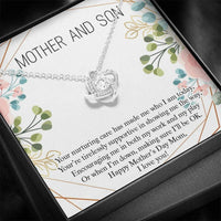 Thumbnail for Mom Necklace, Mother and son necklace gift, happy mother�s day gift from son, cute gift for mom