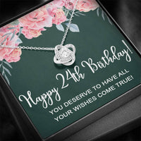 Thumbnail for Happy 24th Birthday Gifts For Women Girls, 24 Years Old Necklace For Her