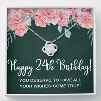 Thumbnail for Happy 24th Birthday Gifts For Women Girls, 24 Years Old Necklace For Her