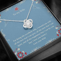 Thumbnail for Wife Necklace, Gift To My Wife Necklace With Message Card Wife To Wife Blue Stronger Together