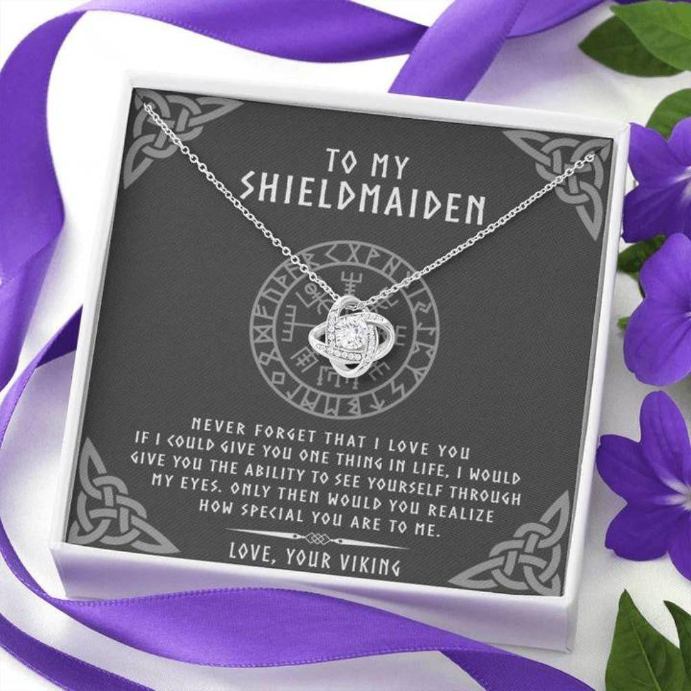 Girlfriend Necklace, Wife Necklace, To My Shieldmaiden Necklace � Never Forget That I Love You � Gift For Wife Future Wife Girlfriend