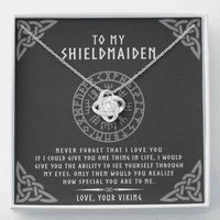 Thumbnail for Girlfriend Necklace, Wife Necklace, To My Shieldmaiden Necklace � Never Forget That I Love You � Gift For Wife Future Wife Girlfriend