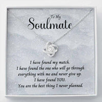Thumbnail for Girlfriend Necklace, Wife Necklace, To My Soulmate Necklace Gift � I Have Found My Match � Lovely Gift Necklace