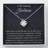 Thumbnail for Godson Necklace, Godson necklace gifts from godmother, baptism, first communion, confirmation