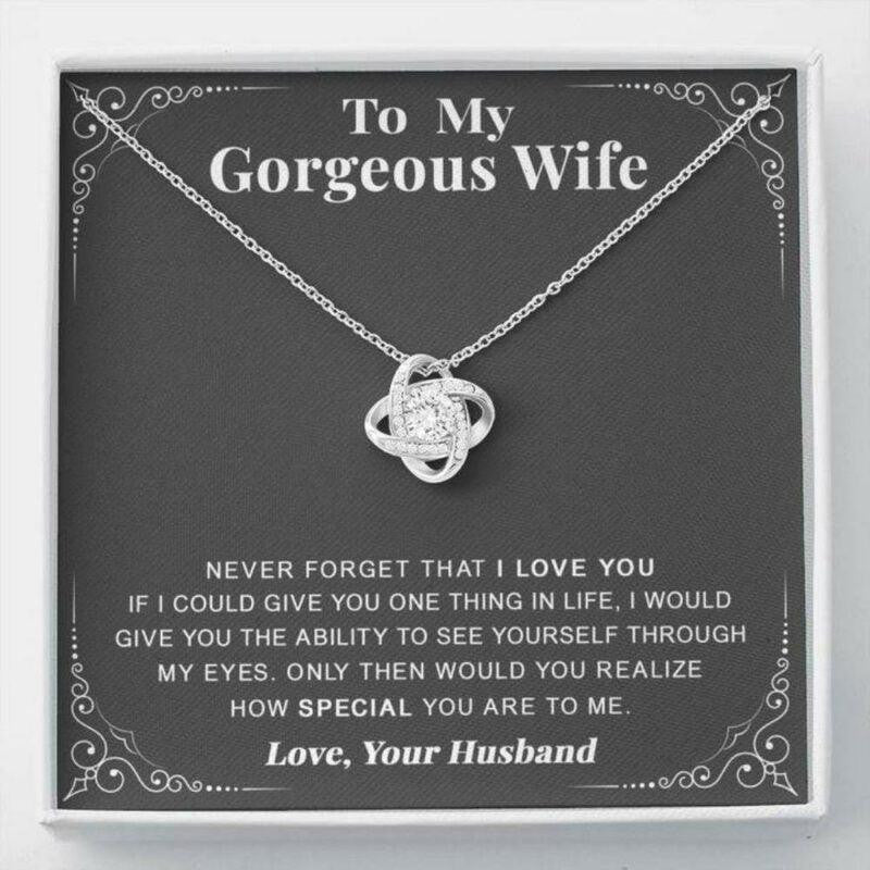 Wife Necklace, To My Gorgeous Wife Necklace � Never Forget That I Love You