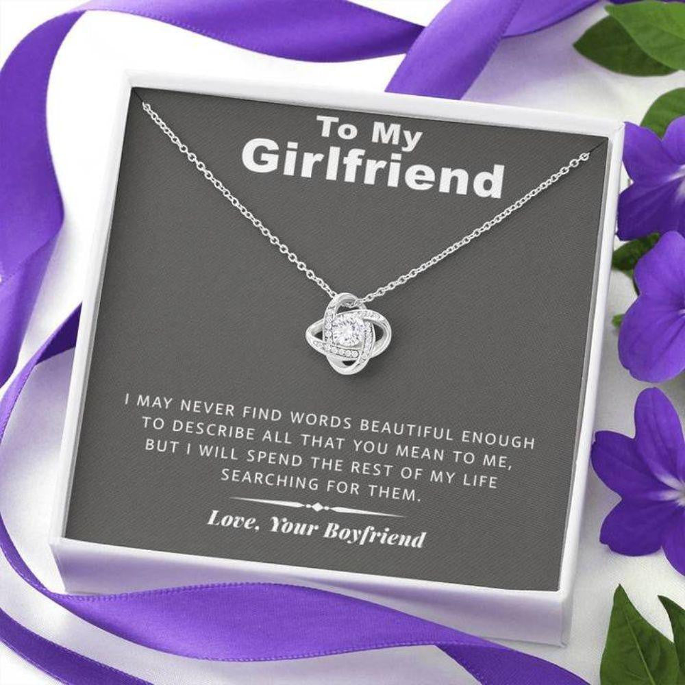 Girlfriend Necklace, To My Girlfriend Necklace Gift � Never Find The Words
