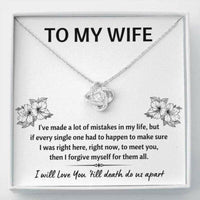Thumbnail for Wife Necklace, To My Wife �Mistakes� Love Knot Necklace Gift From Husband
