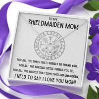 Thumbnail for Mom Necklace, To My Shieldmaiden Mom �For All� Love Knot Necklace Gift