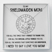 Thumbnail for Mom Necklace, To My Shieldmaiden Mom �For All� Love Knot Necklace Gift