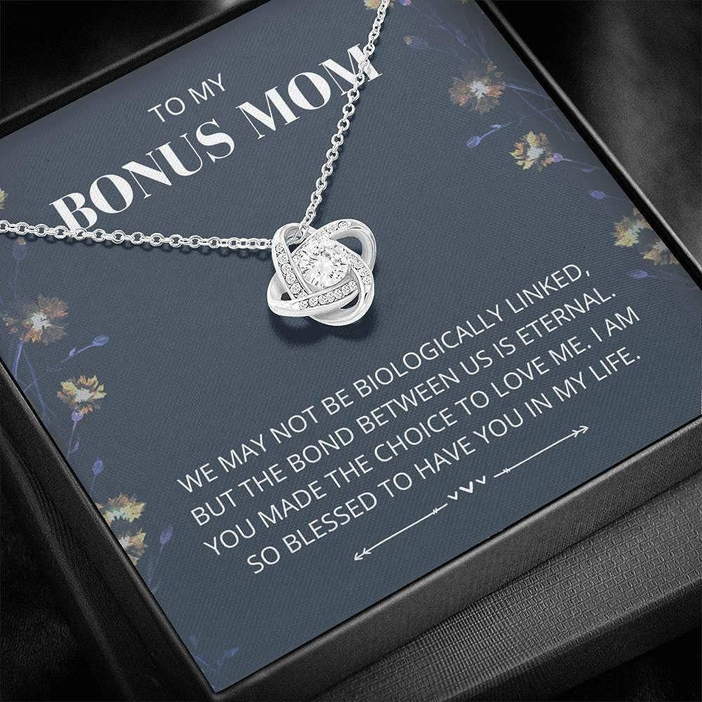 Mom Necklace, Stepmom Necklace, Bonus Mom Necklace � Eternal Bond � Mother In Law From Step Daughter, Step Son