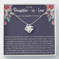 Thumbnail for Daughter-in-law Necklace, To My Daughter-In-Law Triumphs Love Knot Necklace Gift