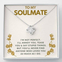 Thumbnail for Girlfriend Necklace, Wife Necklace, To My Soulmate Tease You Love Knot Necklace Gift