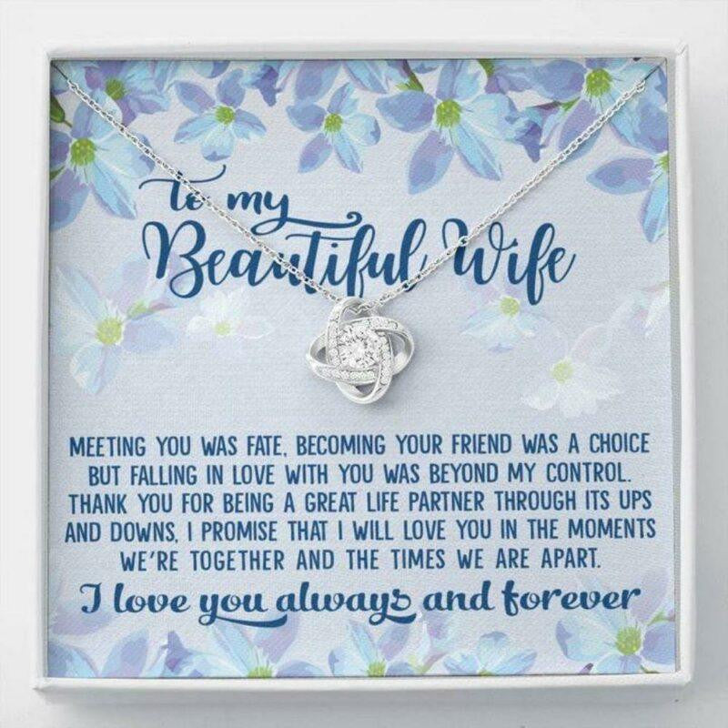 Wife Necklace, To My Beautiful Wife Necklace From Husband � Meeting You Was Fate V4
