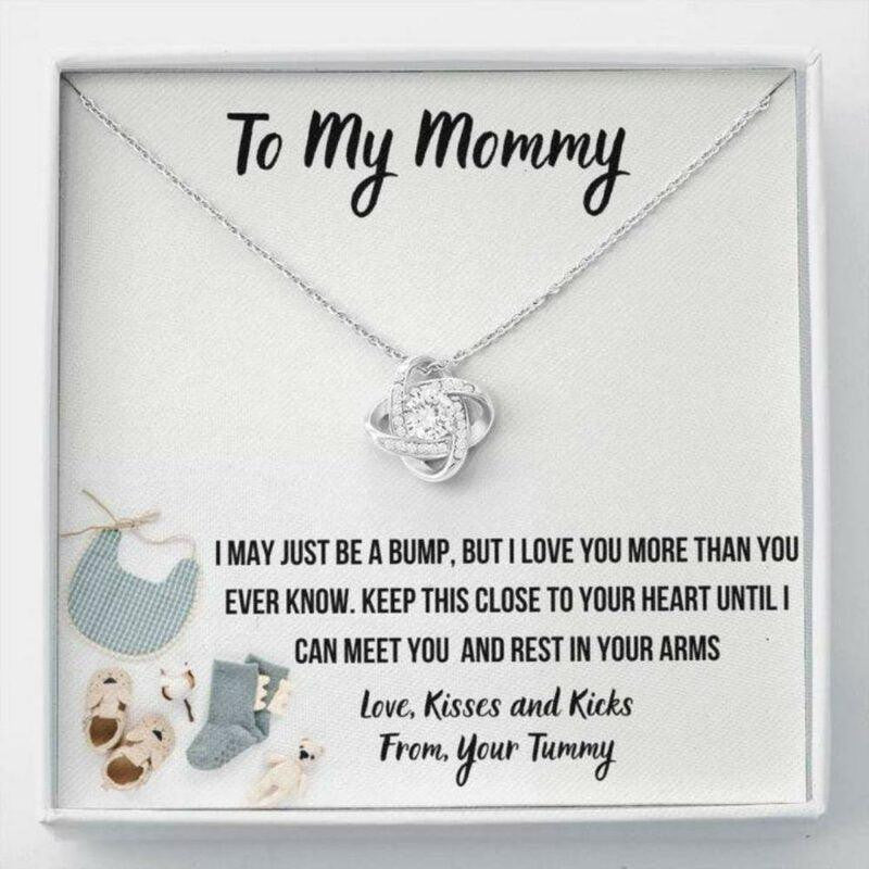 Mom Necklace, To My Mommy �Baby Fashion� Love Knot Necklace Gift For Mom