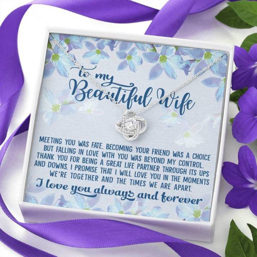 Wife Necklace, To My Beautiful Wife Necklace From Husband � Meeting You Was Fate V4